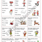 Christmas   Santa Quiz   Esl Worksheetrobirimini Within Christmas Quiz Worksheet