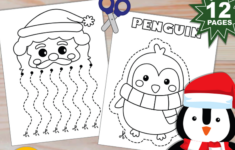 Christmas Scissor Skills | Santa'S Beard & Christmas Characters within Christmas Scissor Skills Worksheets