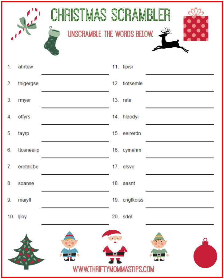 Christmas Puzzles Worksheets