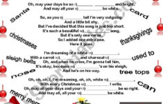 Christmas Song - Esl Worksheetbeauty And The Best intended for Christmas Song Worksheet with Pictures