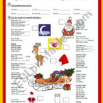 Christmas Song: Must Be Santabob Dylan   With Answer Key   Esl Inside Christmas Songs Worksheet Answers