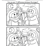 Christmas Spot The Difference Worksheet   Free Printable, Digital Throughout Christmas Opposites Worksheet