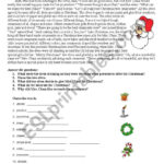 Christmas Story   Esl Worksheetsilviana S Regarding Christmas Story Worksheets