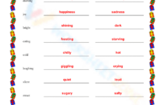 Christmas Synonyms And Antonyms Worksheet inside Christmas Synonyms And Antonyms Worksheets