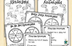 Christmas Synonyms &amp; Antonyms Games within Christmas Synonyms And Antonyms Worksheets