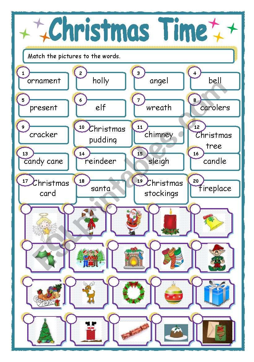 Christmas Time - Esl Worksheetgerbrandeeckhout intended for Christmas Time Worksheets