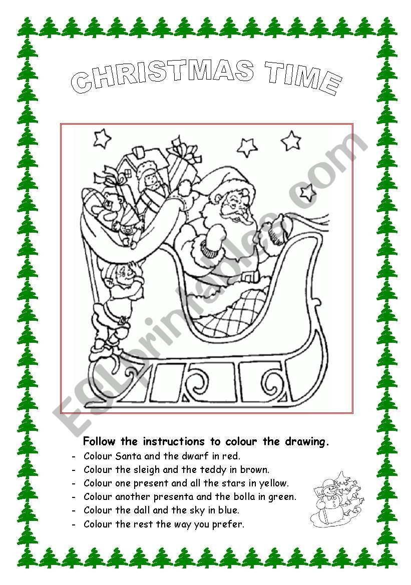 Christmas Time - Esl Worksheetraquelgil inside Christmas Time Worksheets