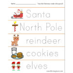 Christmas Tracing Worksheets   Raising Hooks With Regard To Christmas Words Tracing Worksheets