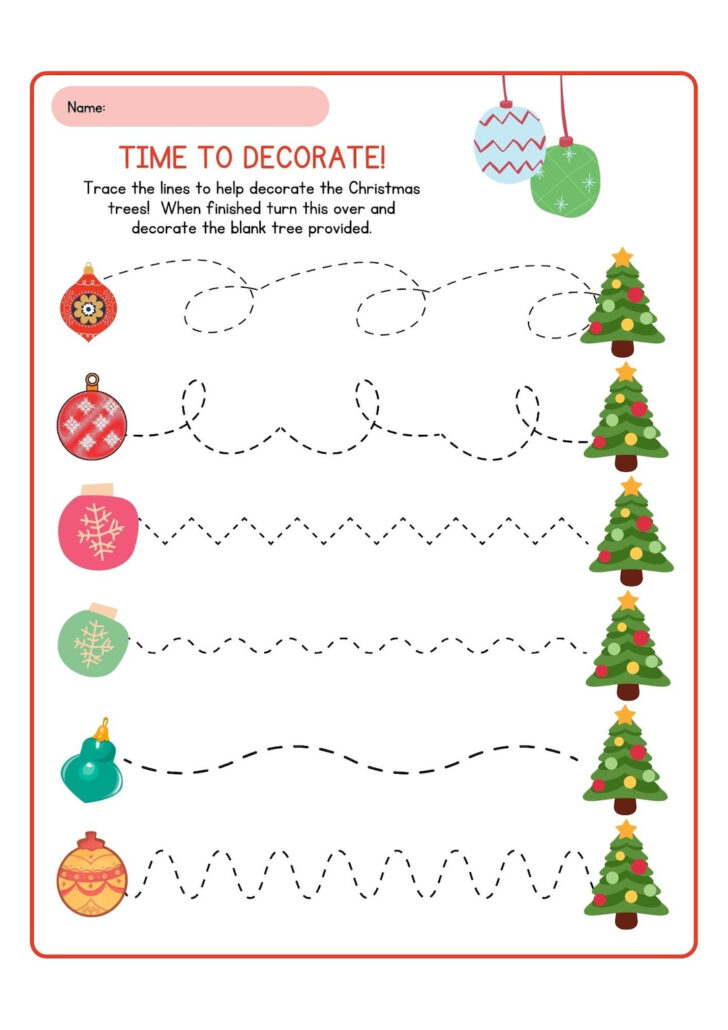 Christmas Tree Guidance Worksheet