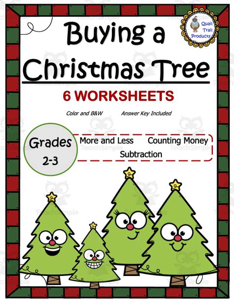 Christmas Tree Money Worksheetsteach Simple inside Christmas Money Math Worksheets