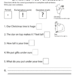 Christmas Tree Punctuation   Asl Teaching Resources Regarding Christmas Punctuation Worksheets