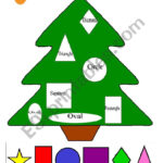 Christmas Tree   Shapes   Esl Worksheetan Chika Intended For Christmas Tree Shapes Worksheet