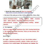 Christmas Truce Advert [1914 Wwi]   Esl Worksheetaurore In Christmas Truce Worksheet