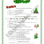 Christmas Verbs: Be Going To Exercises   Esl Worksheetmarta Veiga For Christmas Verbs Worksheets