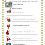 Christmas With Santa Worksheet 1 Gra…: English Esl Worksheets Pdf Pertaining To Christmas Verbs Worksheets