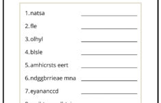 Christmas Word Scramble 1 - Ezpzlearn intended for Christmas Scramble Worksheet