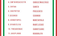 Christmas Word Scramble - 14 Free Pdf Printables | Printablee with Christmas Word Scramble Worksheet Answers