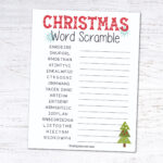 Christmas Word Scramble Shoelacey Game Regarding Christmas Unscramble Worksheets For Adults