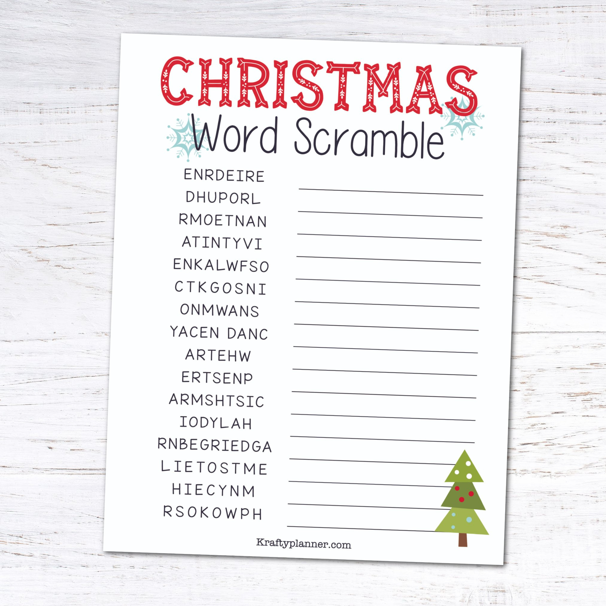 Christmas Word Scramble Shoelacey Game regarding Christmas Unscramble Worksheets For Adults