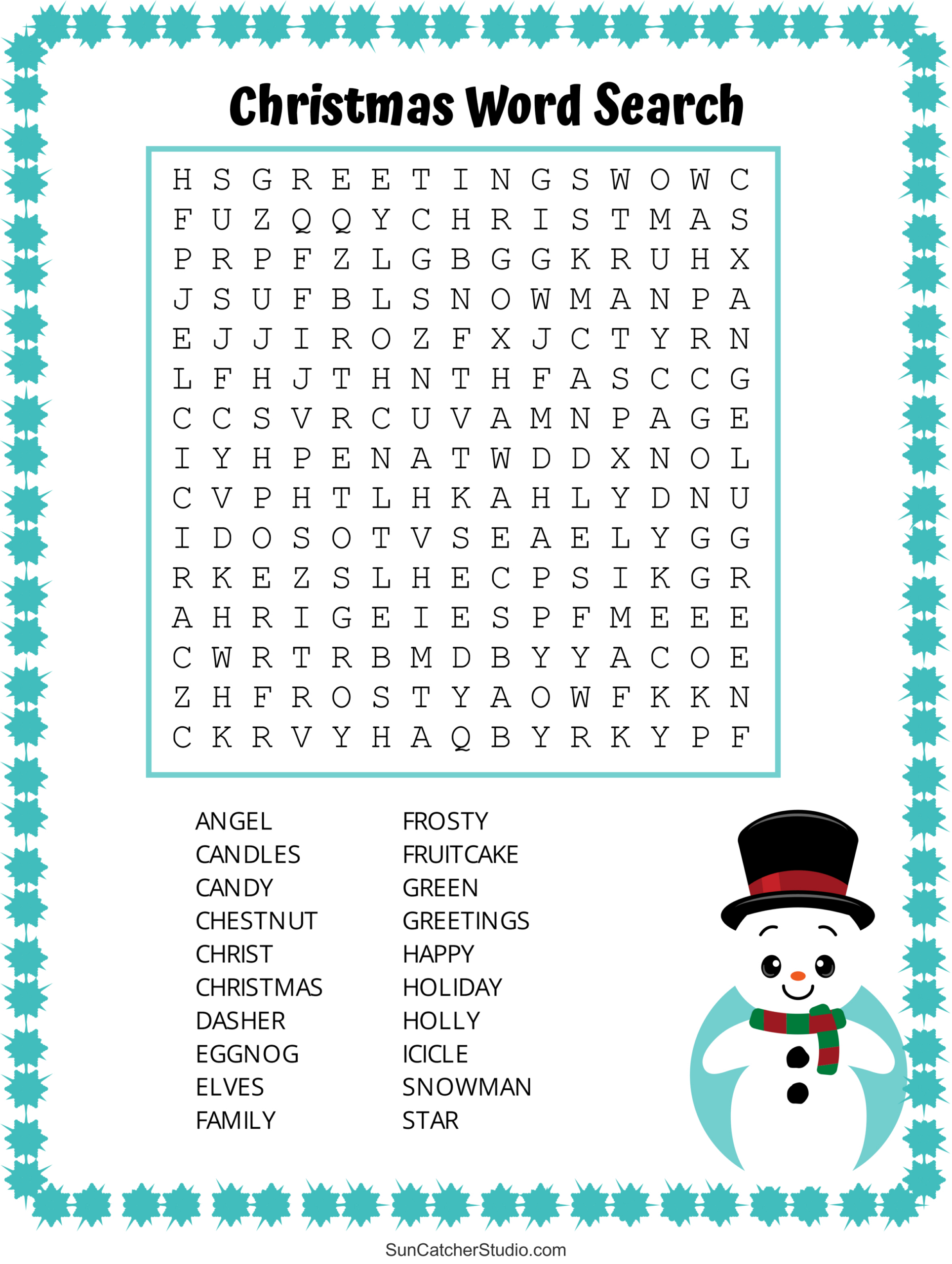 Christmas Word Search (Free Printable Pdf Puzzles) – Diy Projects for Christmas Worksheets Word Search