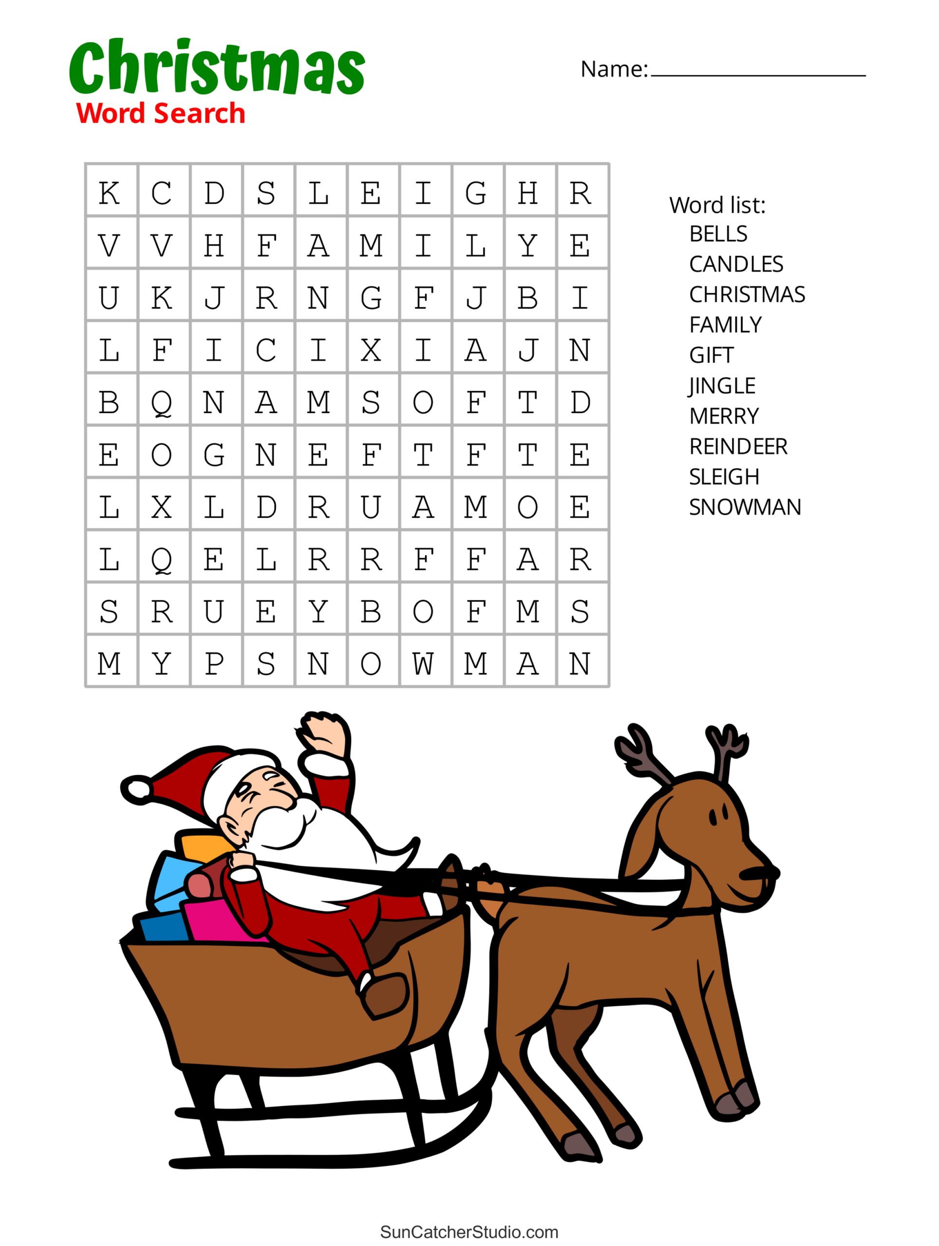 Christmas Word Search (Free Printable Pdf Puzzles) – Diy Projects in Christmas Word Search Printable Worksheets