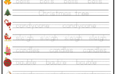 Christmas Word Tracing Worksheet - Ezpzlearn with Christmas Words Tracing Worksheets