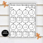 Christmas Worksheet Multiplication  "Math Worksheets" Winter Worksheets,  Math, Multiplication, Times Tables, Practice In Christmas Math Multiplication Worksheet