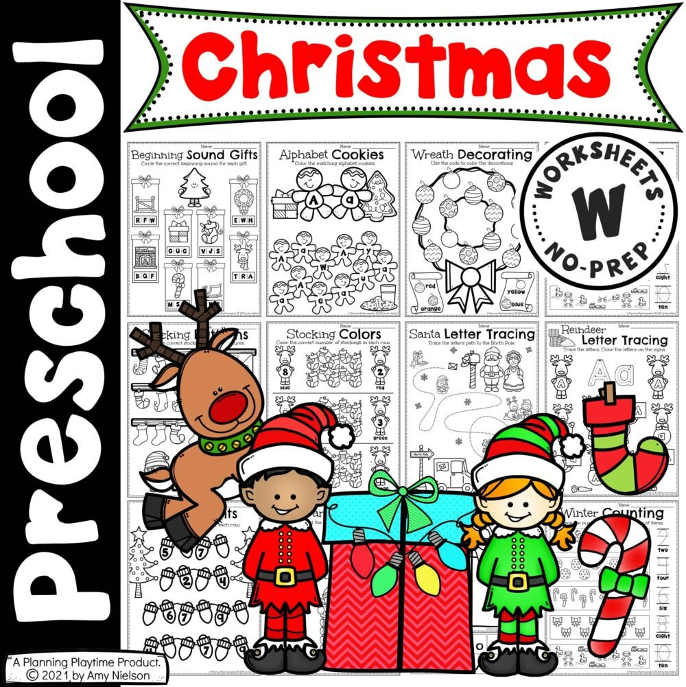 Christmas Worksheets For Preschool - Planning Playtime within Christmas Theme Preschool Worksheets