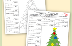 Christmas Worksheets: Order Of Operations With Integers | Teaching in Christmas Order Of Operations Worksheet