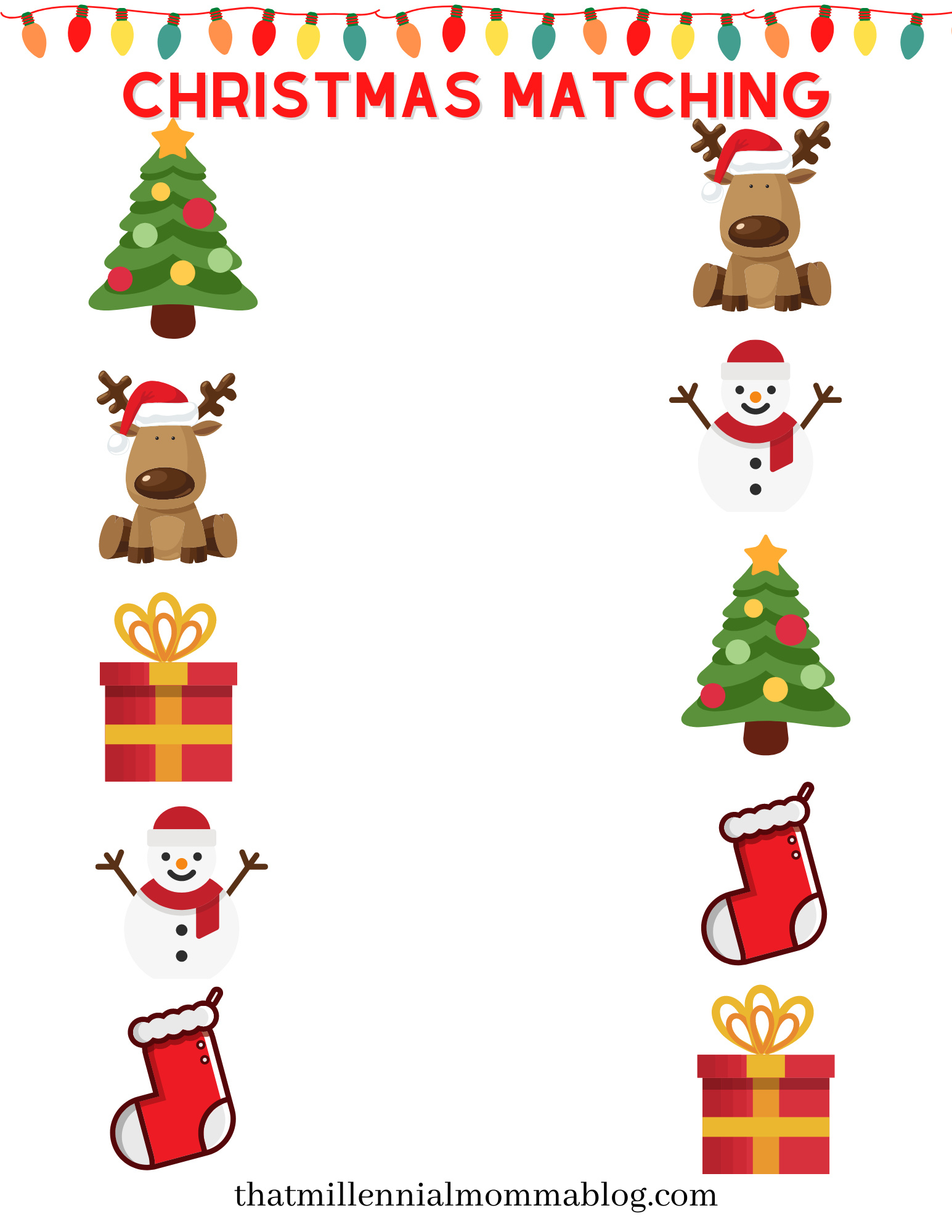 Christmas Worksheets Printable Christmas Cobblestoned Preschool with Christmas Worksheets Prek