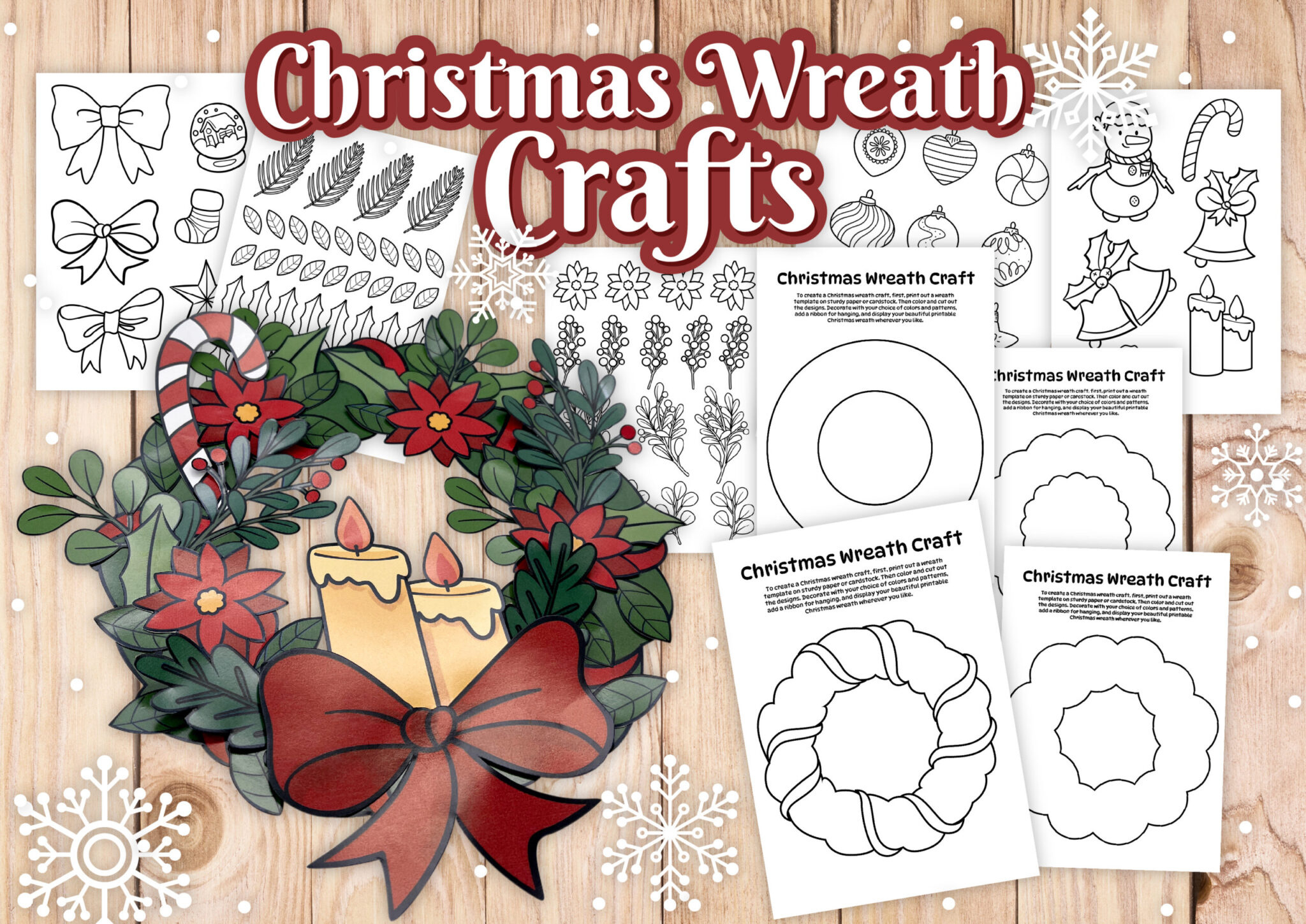 Christmas Wreath Craft - My Pinterventures regarding Christmas Wreath Worksheet