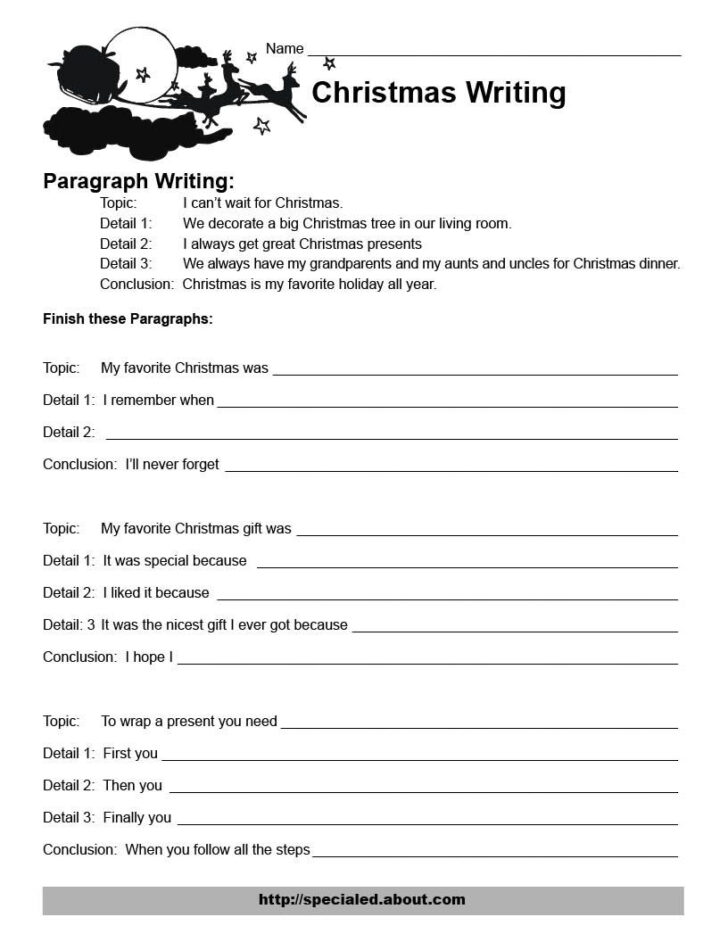 Christmas Worksheets 6th Grade