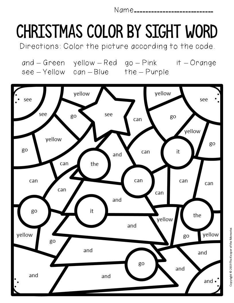 Colorsight Word Christmas Preschool Worksheets regarding Color by Letter Christmas Worksheets