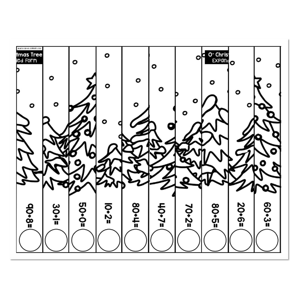 December Student Scrambled Math Puzzle - O&amp;#039; Christmas Tree regarding Christmas Math Puzzle Worksheets