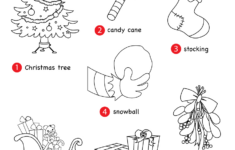 Decorate The Christmas Tree Worksheet - Vocabulary Coloring inside Coloring Christmas Worksheets
