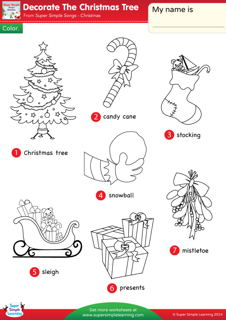 Christmas Worksheets Coloring