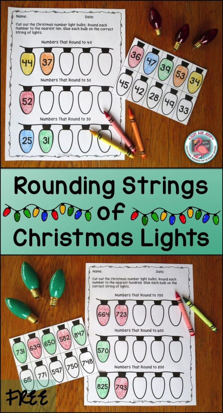 Christmas Rounding Worksheets