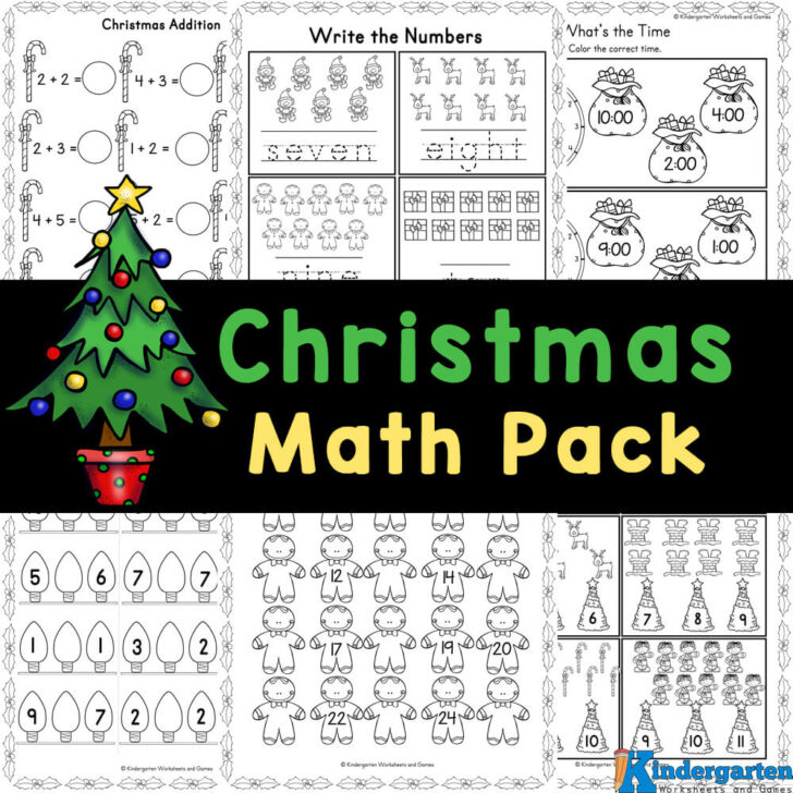 Christmas Math Worksheets For 1st Grade