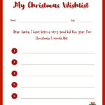 Free And Customizable Holiday Wishlist Templates For Christmas Wishlist Worksheet