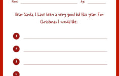 Free And Customizable Holiday Wishlist Templates for Christmas Wishlist Worksheet