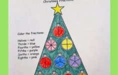 Free Christmas Fractions Coloring Worksheets with Christmas Math Worksheets Fractions