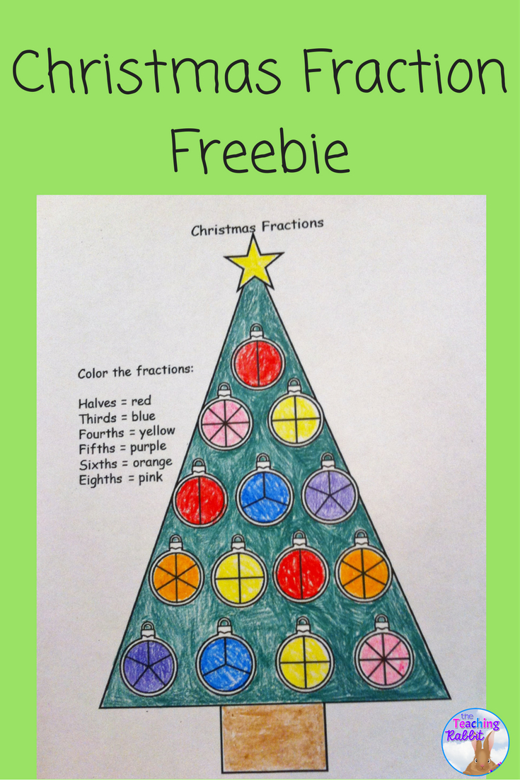 Free Christmas Fractions Coloring Worksheets with Christmas Math Worksheets Fractions