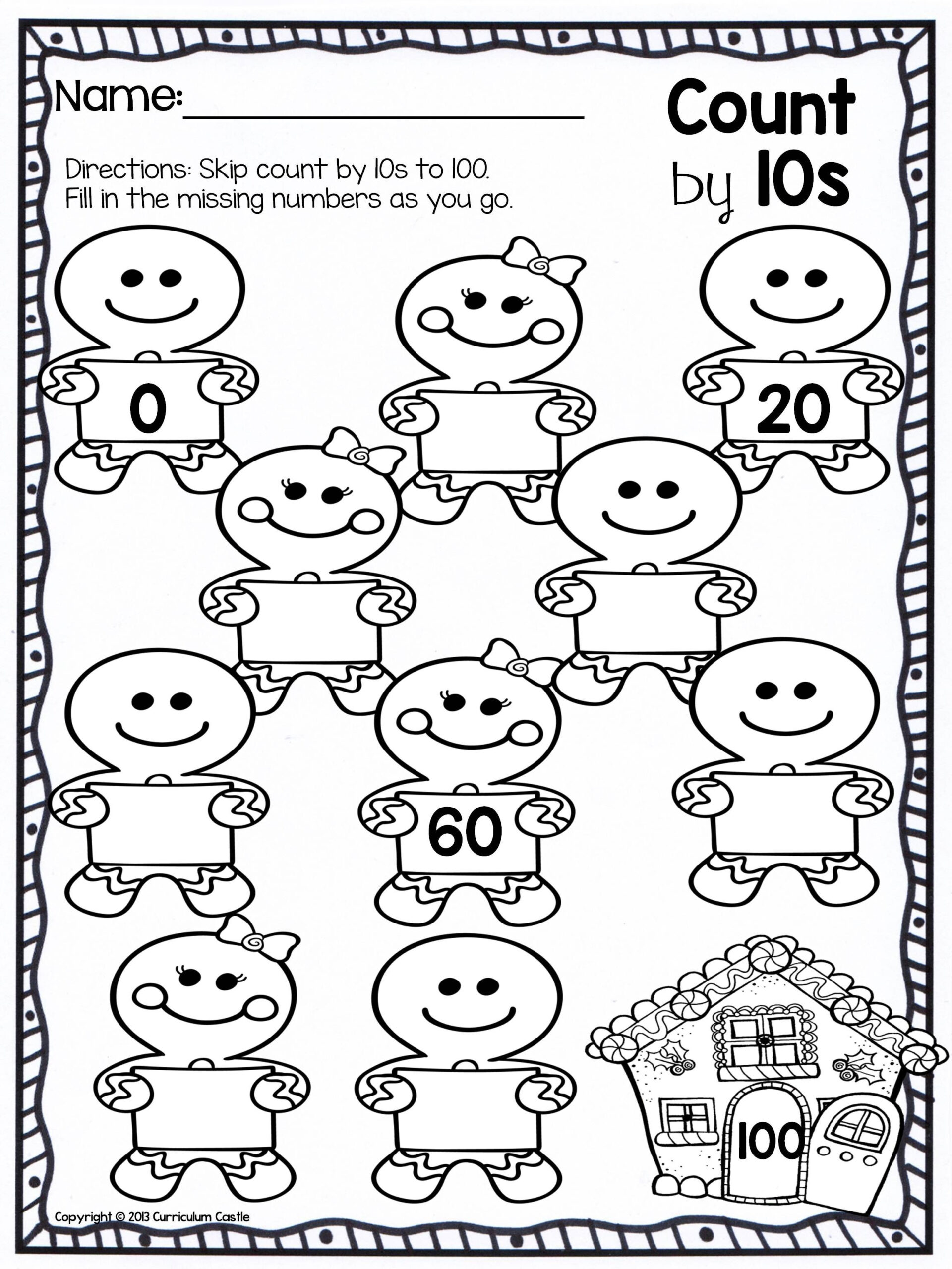 Free Christmas Skip Counting | Fun Math Worksheets, Kindergarten intended for Christmas Skip Counting Worksheets