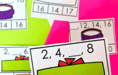 Free Christmas Skip Counting Number Strips for Christmas Skip Counting Worksheets