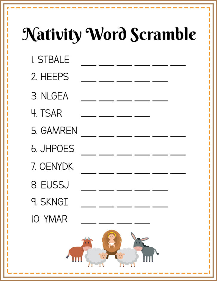 Christmas Nativity Worksheets