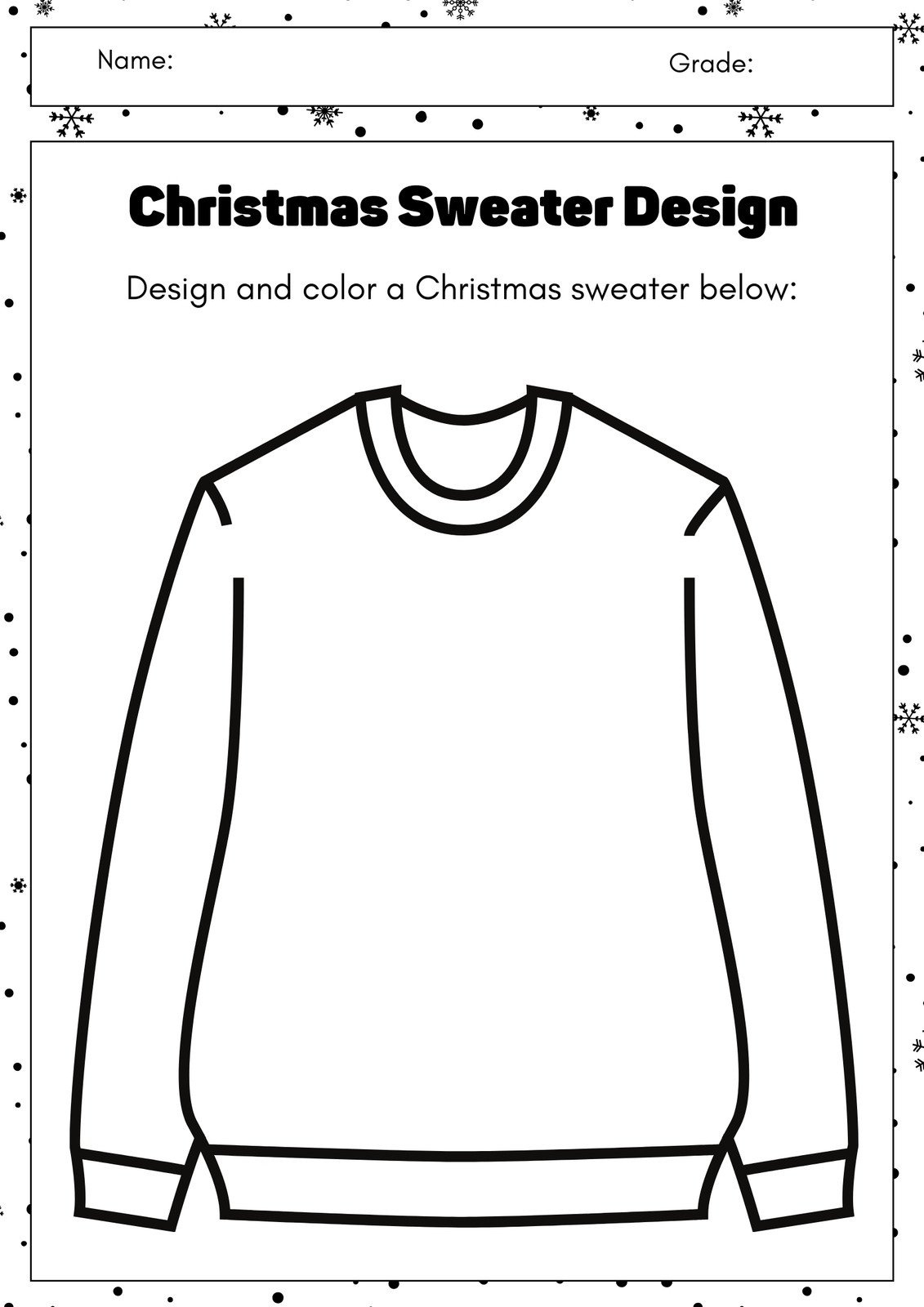 Free, Editable Christmas Worksheet Templates | Canva with Christmas Sweater Worksheet