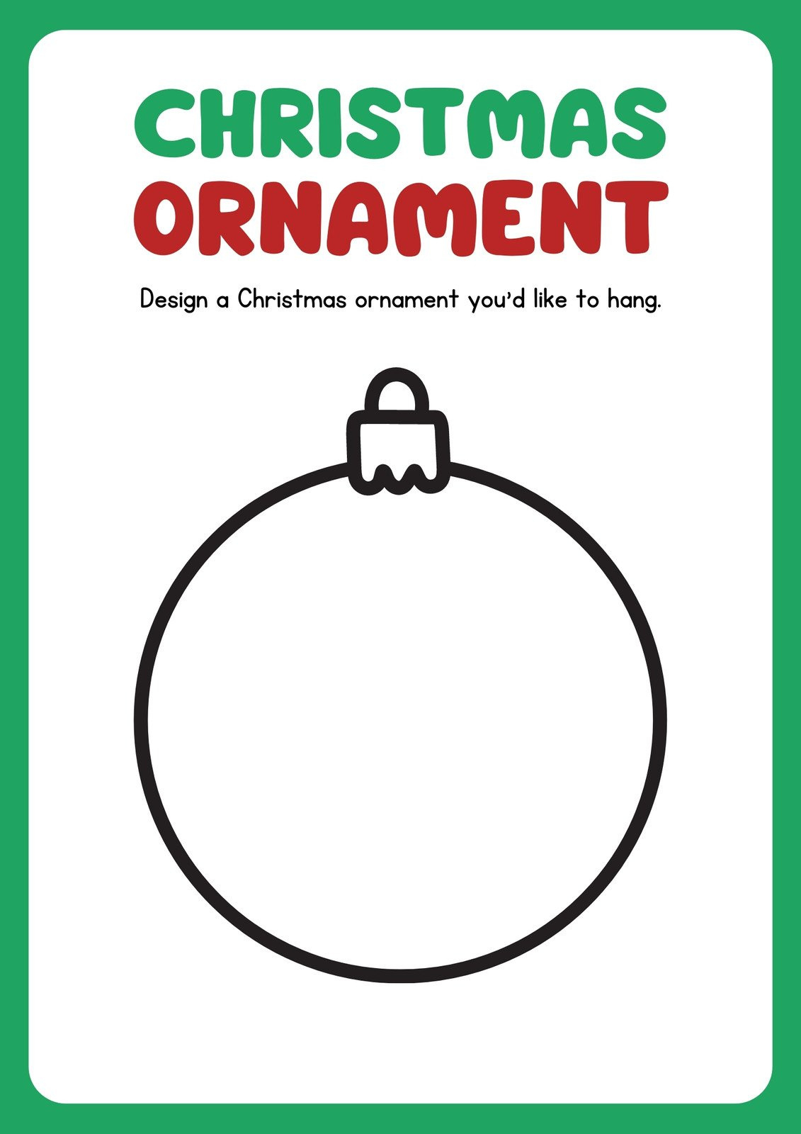 Free, Editable Christmas Worksheet Templates | Canva within Christmas Ornament Worksheet