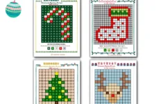 Free English &amp; Chinese Christmas Printables (6 Mystery Pictures regarding Christmas Mystery Worksheets