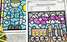 Free Polar Express Colorletter Christmas Worksheets with regard to Color By Letter Christmas Worksheets