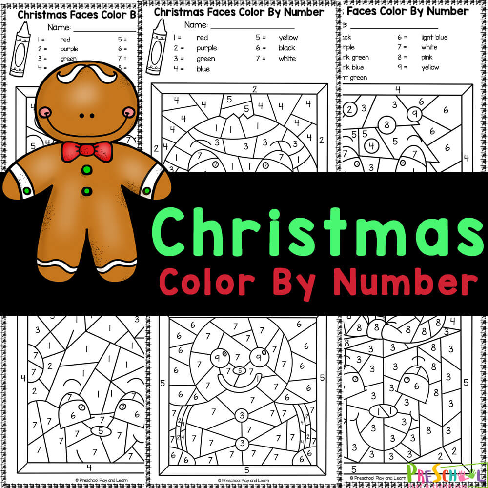 Free Printable Christmas Colornumber Worksheets for Christmas Worksheets Color By Numbers Printable